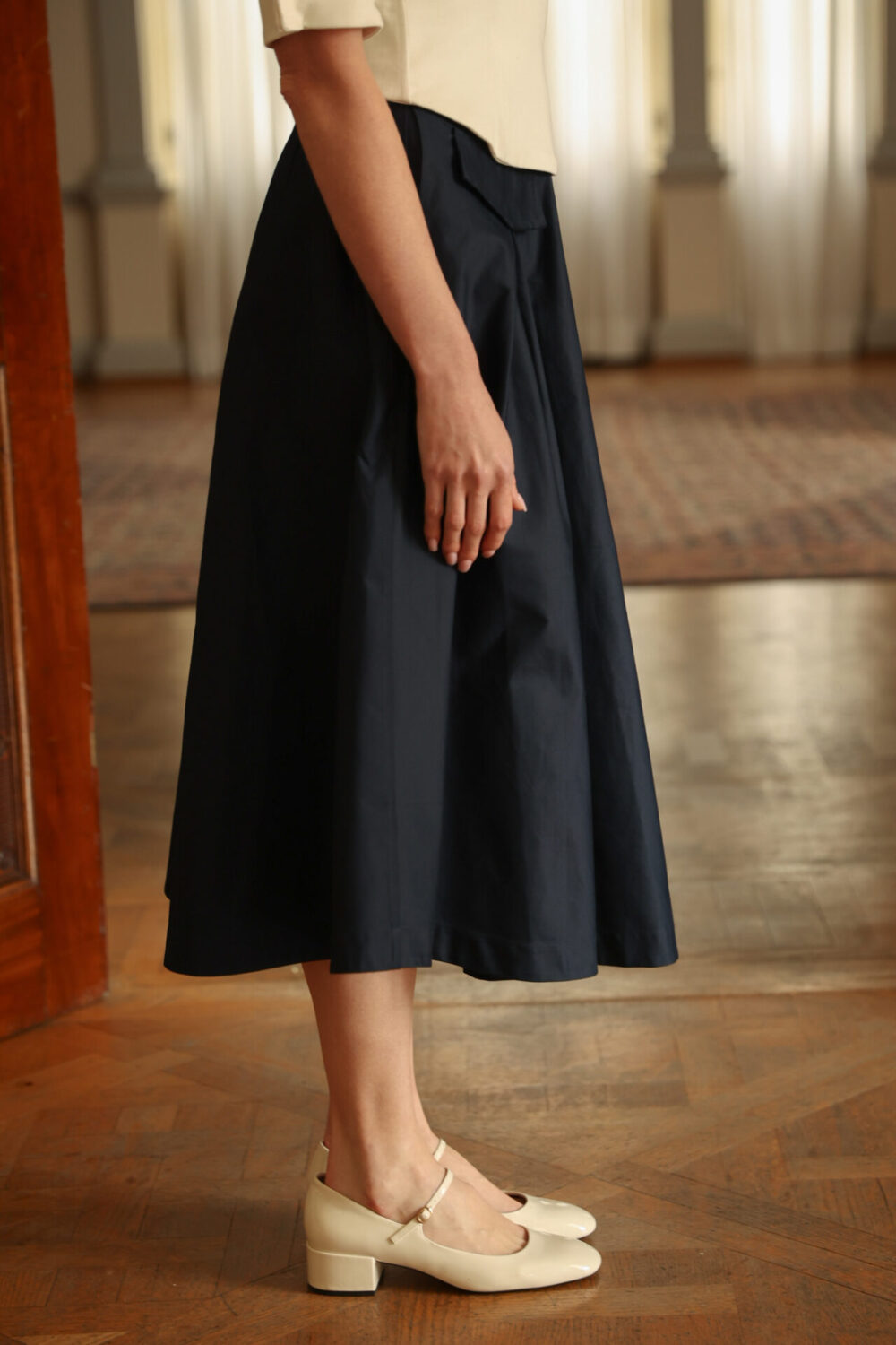 Navy Midi Skirt - Image 7